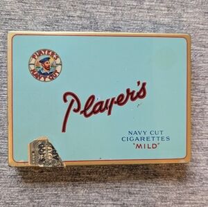 Vintage Players Navy Cut Cigarettes "Mild" Tin With Duty Seal
